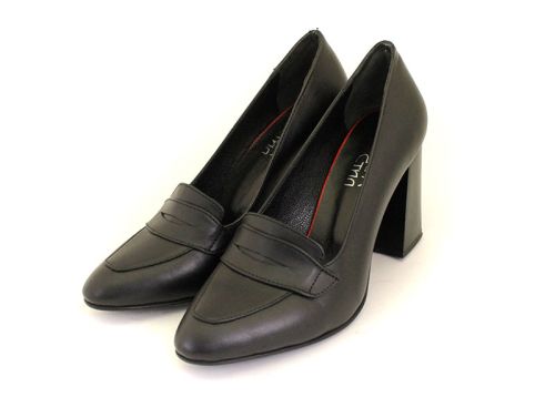 Pantofi formali dama din piele naturala neagra - Model Megan.