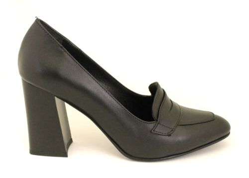 Pantofi formali dama din piele naturala neagra - Model Megan.