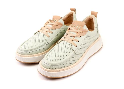 Mocasini de dama din piele naturala in canelura - Model Denisa