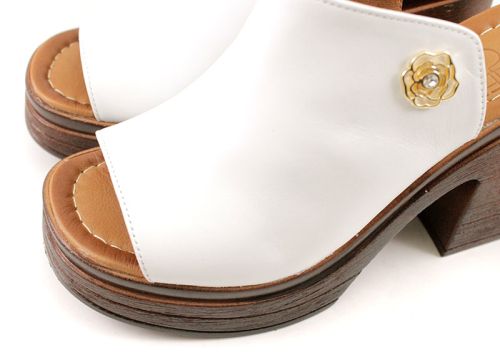 Sandale de dama din piele naturala alb - modelCornelia