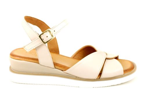 Sandale de dama cu toc jos in roz - model Pepin