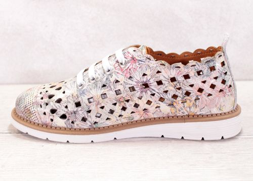 Pantofi de vara moi de dama din piele naturala de culoare gri deschis - Model Agora.