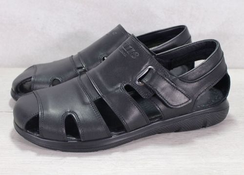 Sandale barbatesti din piele naturala de culoare neagra - model Nero.