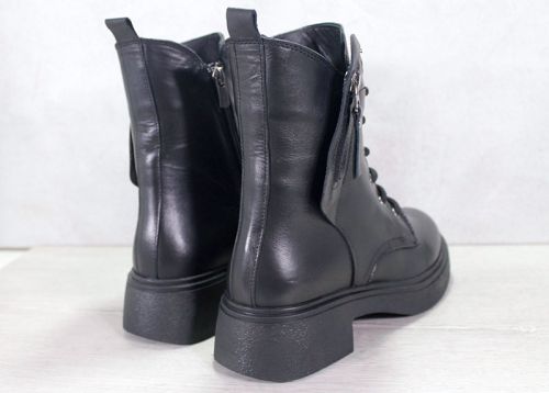Botine de dama din piele neagra - model Classique Noir