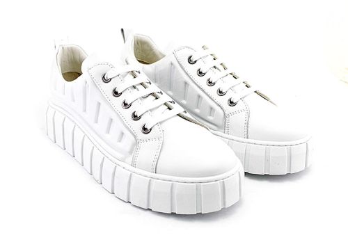 Pantofi dama stil sport casual in alb - Model Brena