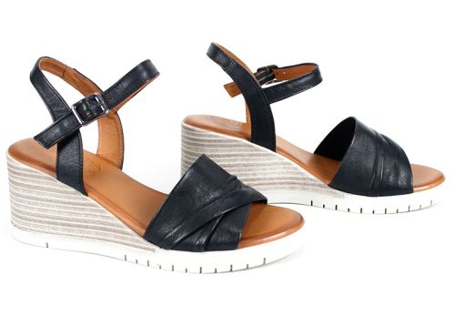 Pantofi casual dama din piele naturala cu imprimeu floral - model Luna