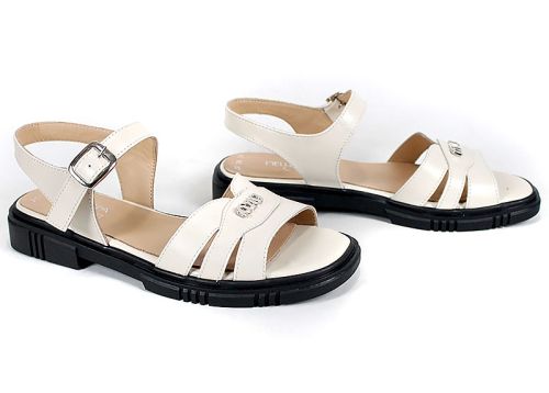 Pantofi casual dama din piele naturala cu imprimeu floral - model Luna