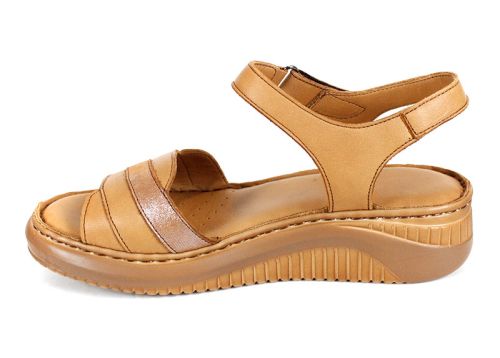 Sandale damă piele naturală culoare maro deschis Sole Chiaro