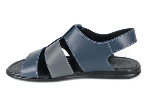 Sandale bărbătești Mare Blu din piele – albastru și gri