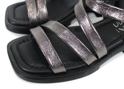 sandale damă Luce di Platino piele naturală platină
