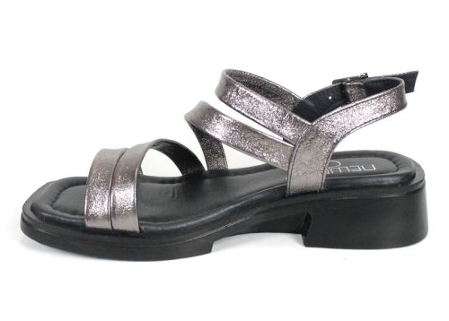 sandale damă Luce di Platino piele naturală platină
