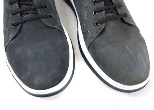 Pantofi barbatesti din piele naturala si piele intoarsa de culoare albastru inchis - model Dynamic Flair