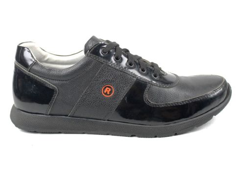 Pantofi barbati din piele în albastru închis - Model Alexander