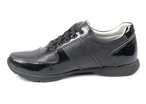 Pantofi barbati din piele în albastru închis - Model Alexander