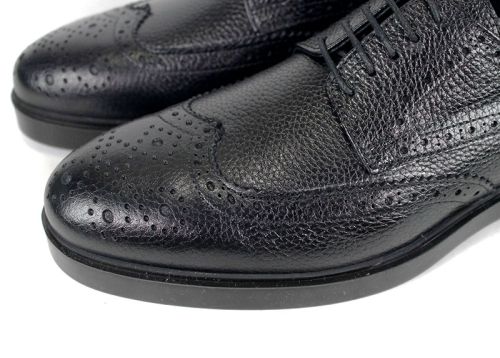 Pantofi eleganți bărbătești Linea Ombra – Oxford din piele naturală floater neagră
