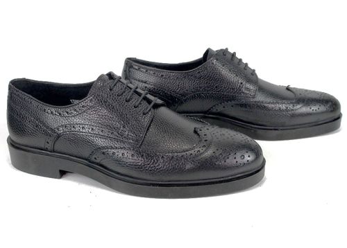 Pantofi eleganți bărbătești Linea Ombra – Oxford din piele naturală floater neagră