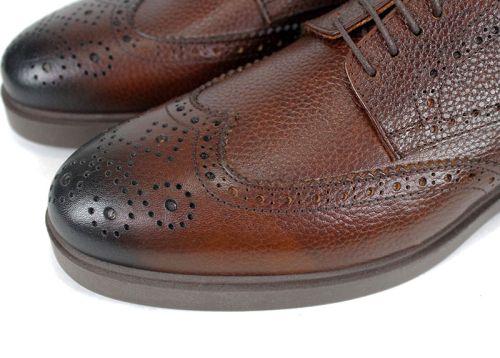 Pantofi bărbați eleganți Linea Ombra – maro Oxford din piele naturală