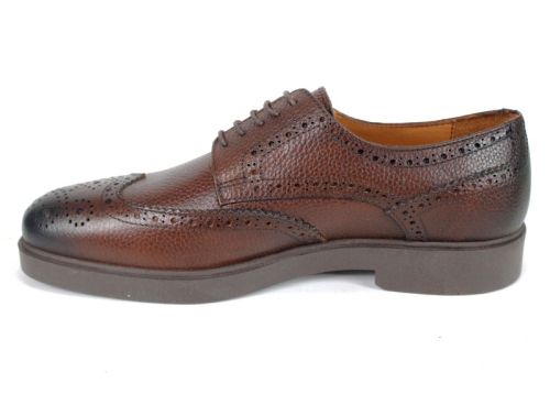 Pantofi bărbați eleganți Linea Ombra – maro Oxford din piele naturală