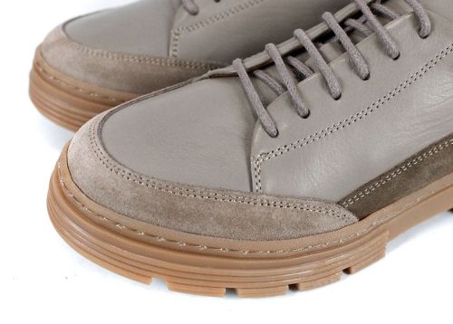 Pantofi casual damă Terra Nova din piele naturală și piele întoarsă – vizon