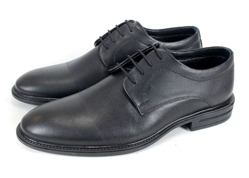 Pantofi eleganți bărbați Alexandru din piele naturală neagră