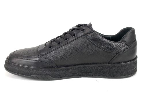 pantofi casual bărbați din piele naturală cu detaliu maro