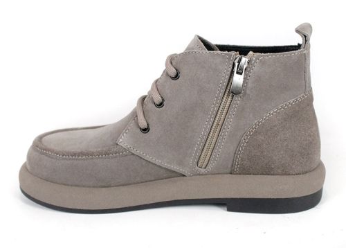 Pantofi damă Linea Velluto tip Clarks din piele întoarsă vizon, cu talpă flexibilă și design clasic
