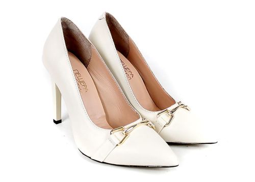 Pantofi damă Linea Nera – piele naturală, toc înalt elegant