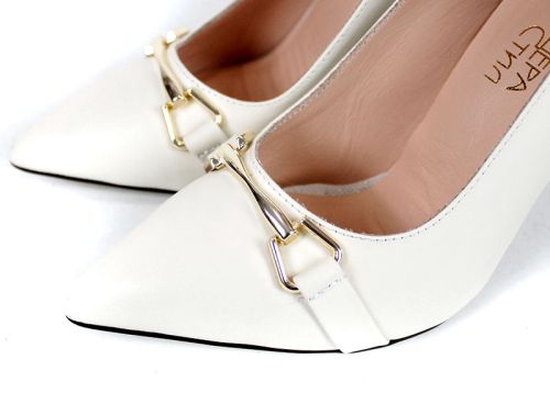 Pantofi damă Linea Nera – piele naturală, toc înalt elegant