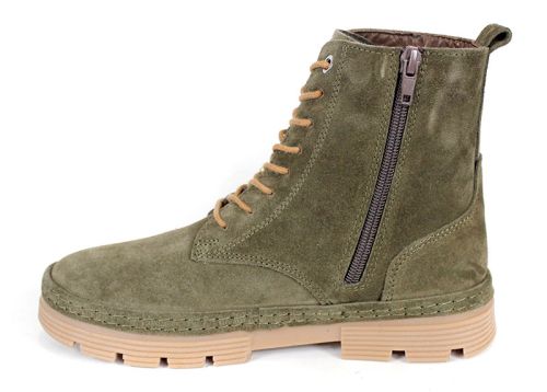 Pantofi tip clarks Verde Road – piele velur verde, talpă cusută