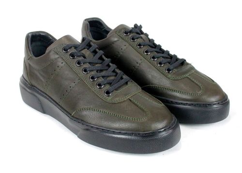 Pantofi bărbătești Cavero din piele naturală verde