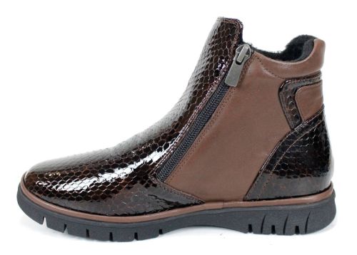 Cizme casual dama din piele de sarpe neagra - Model Ashley