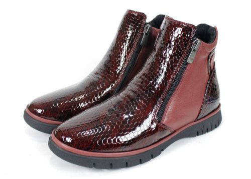 Cizme casual dama din piele de sarpe neagra - Model Ashley