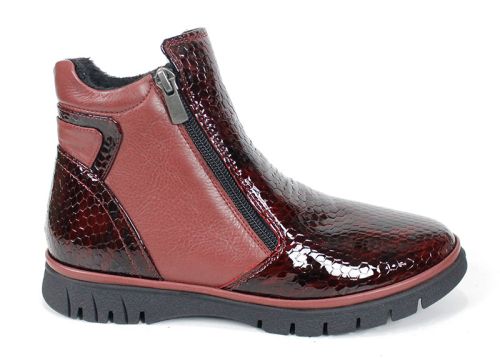 Cizme casual dama din piele de sarpe neagra - Model Ashley