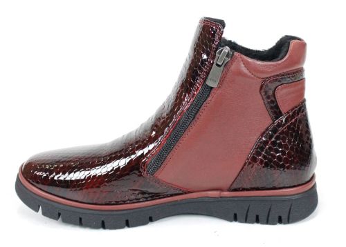 Cizme casual dama din piele de sarpe neagra - Model Ashley