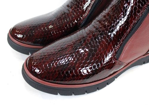 Cizme casual dama din piele de sarpe neagra - Model Ashley