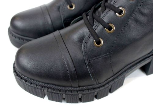 Cizme joase de dama din piele naturala de culoare verde inchis - Model Julie