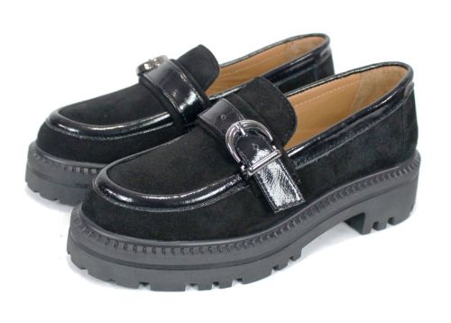Loafers damă Doux Éclat – piele naturală, culoare neagră
