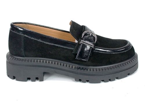 Loafers damă Doux Éclat – piele naturală, culoare neagră