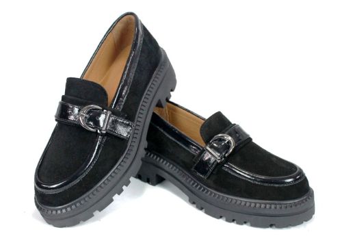 Loafers damă Doux Éclat – piele naturală, culoare neagră