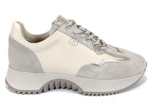 Pantofi sport dama Nova Stella din piele naturală – negru și platină