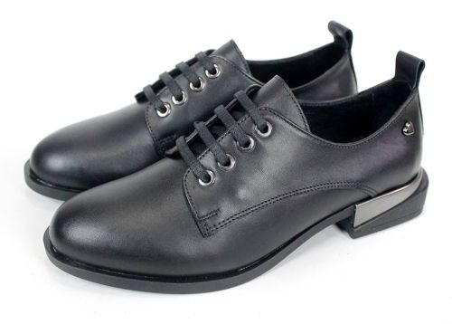 Loafers damă Doux Éclat – piele naturală, culoare neagră