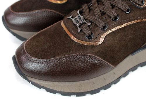 Pantofi sport damă Linea Noble – piele naturală, nuanțe maro