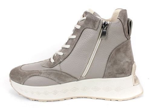 Sneakers damă Terra Pulse – piele naturală și velur, căptușeală caldă