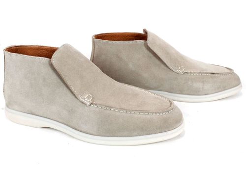 Clark barbati din piele intoarsa naturala de culoare albastru inchis - model clasic.