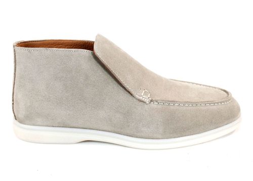 Clark barbati din piele intoarsa naturala de culoare albastru inchis - model clasic.