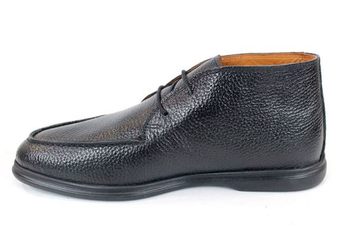 Clark barbati din piele intoarsa naturala de culoare albastru inchis - model clasic.