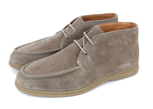 Clark barbati din piele intoarsa naturala de culoare albastru inchis - model clasic.