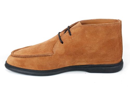 Clark barbati din piele intoarsa naturala de culoare albastru inchis - model clasic.