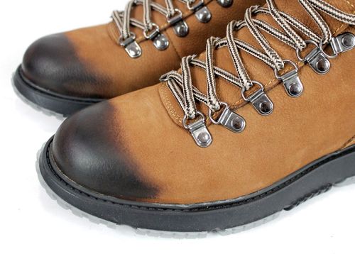 Cizme barbatesti din piele naturala de culoare neagra - model 334112