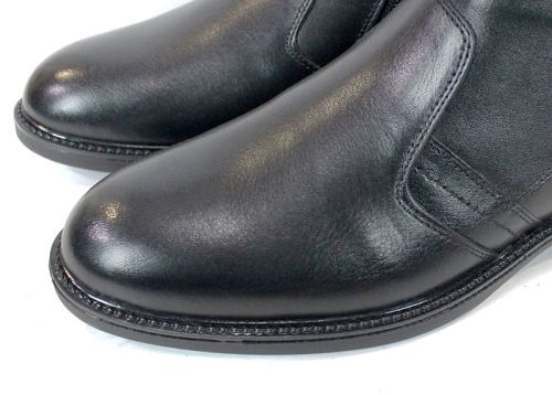 Cizme barbatesti din piele naturala de culoare neagra - model 334112